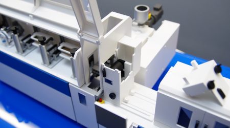 Messemodell aufgeklappt